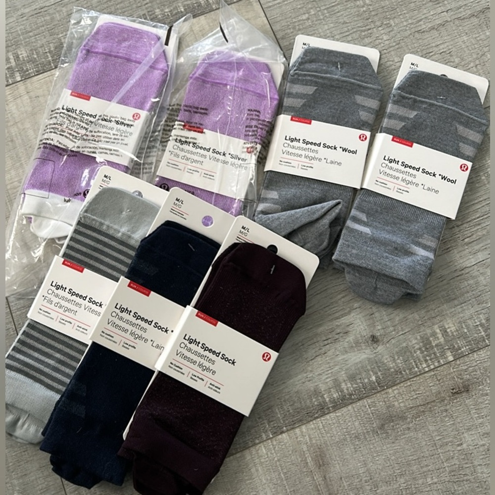 lululemon athletica women’s Socks in Black, White, and Gray